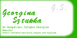 georgina sztupka business card